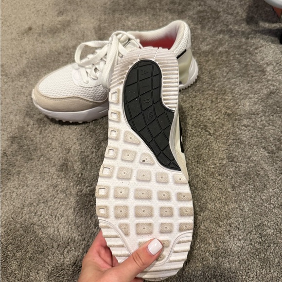 Nike Women's White and Tan Air Max Sneakers - Picture 3 of 5